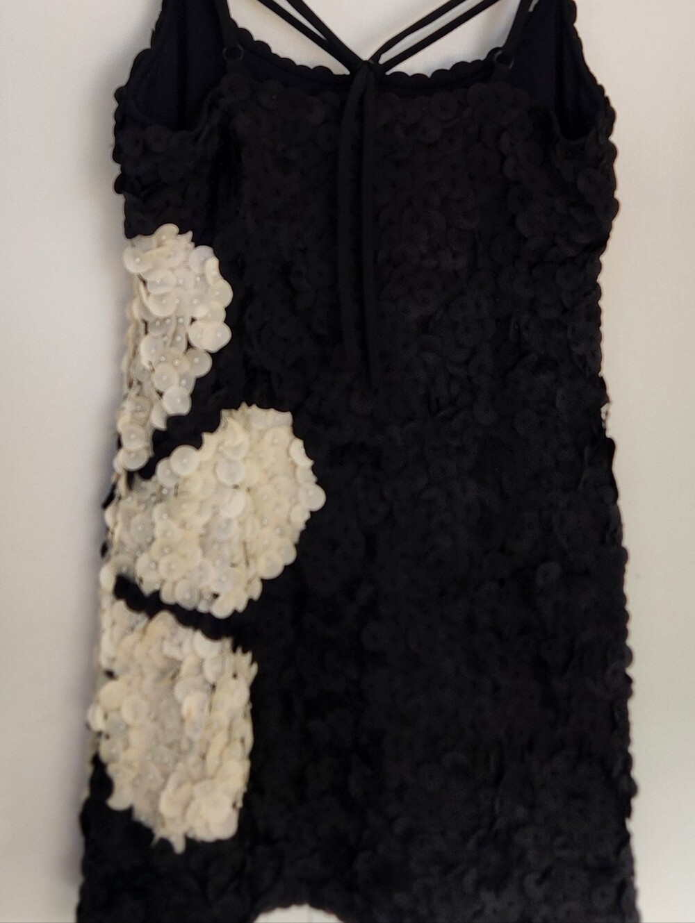 Vintage Yoana Baraschi 3-D Floral Appliqué Top/ Mini Dress Sz S - Picture 4 of 4